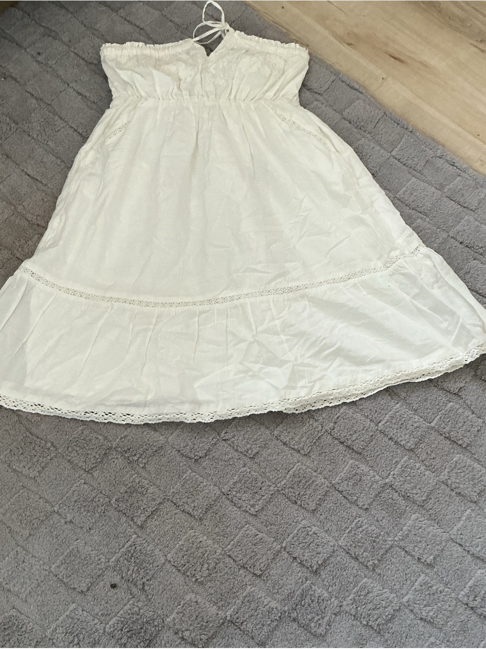 Hollister White Strapless Mini Dress